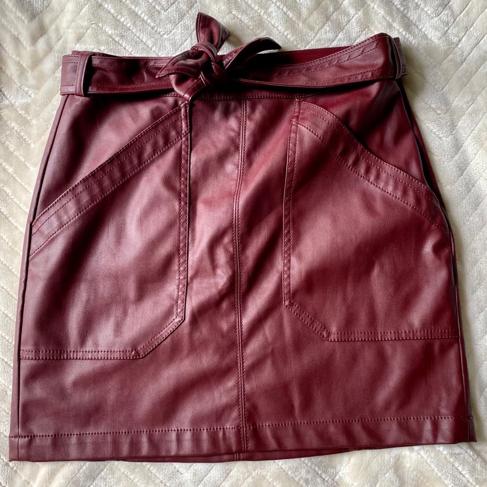 Faux Leather Express Skirt